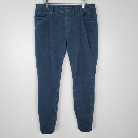 LOFT Pants - LOFT Pants Womens 12 Blue Corduroy Modern Skinny Mid Rise Stretch Casual Classic